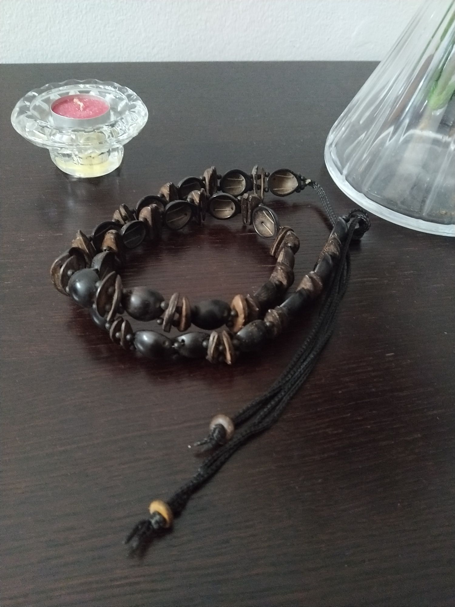 Cinto preto e castanho estilo étnico, original