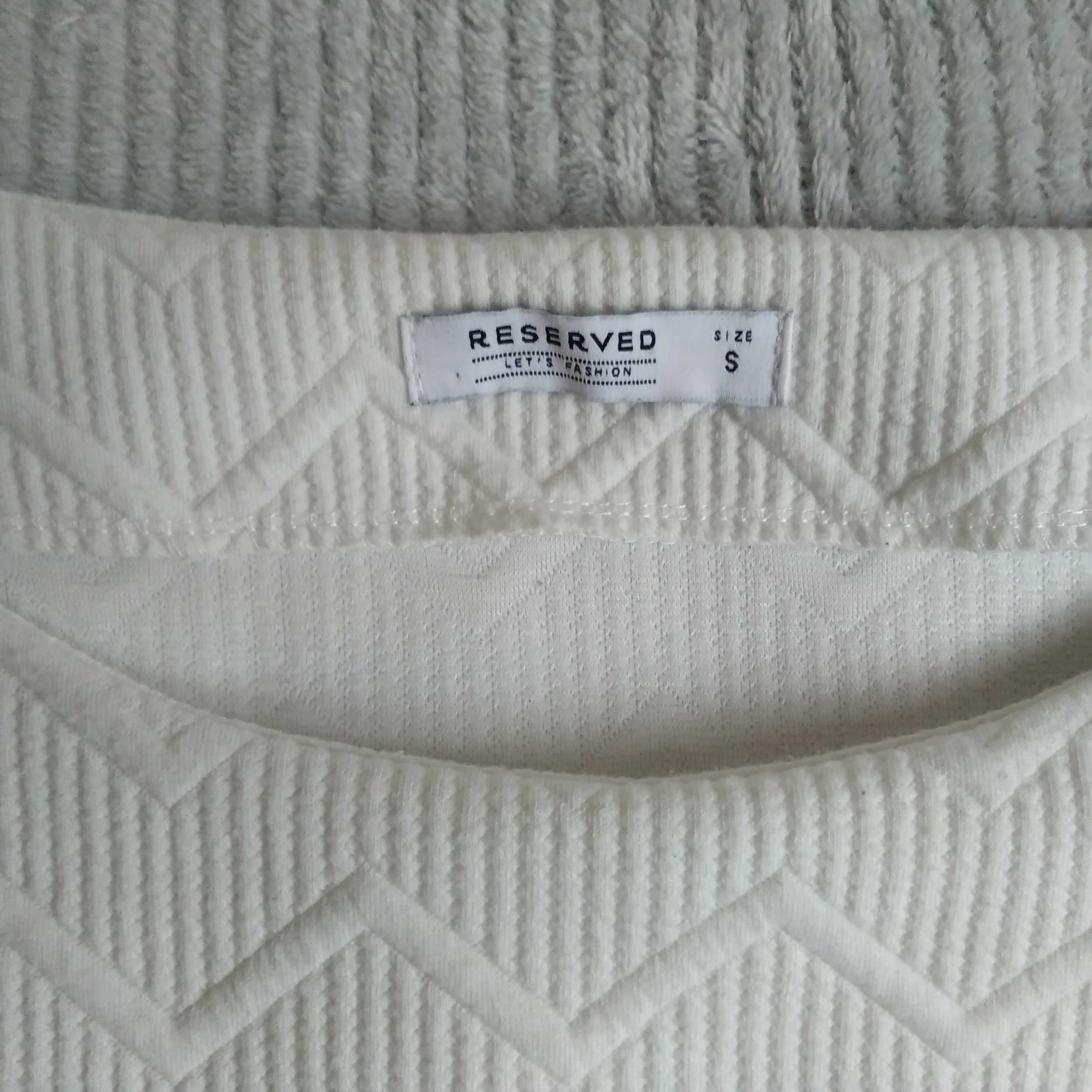 Bluzka biała damska sweter damski rozmiar S Reserved