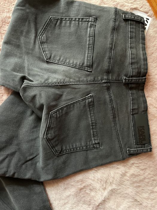 Karl Lagerfeld spodnie jeansowe dżinsy z cyrkoniami r XXS xs slim fit