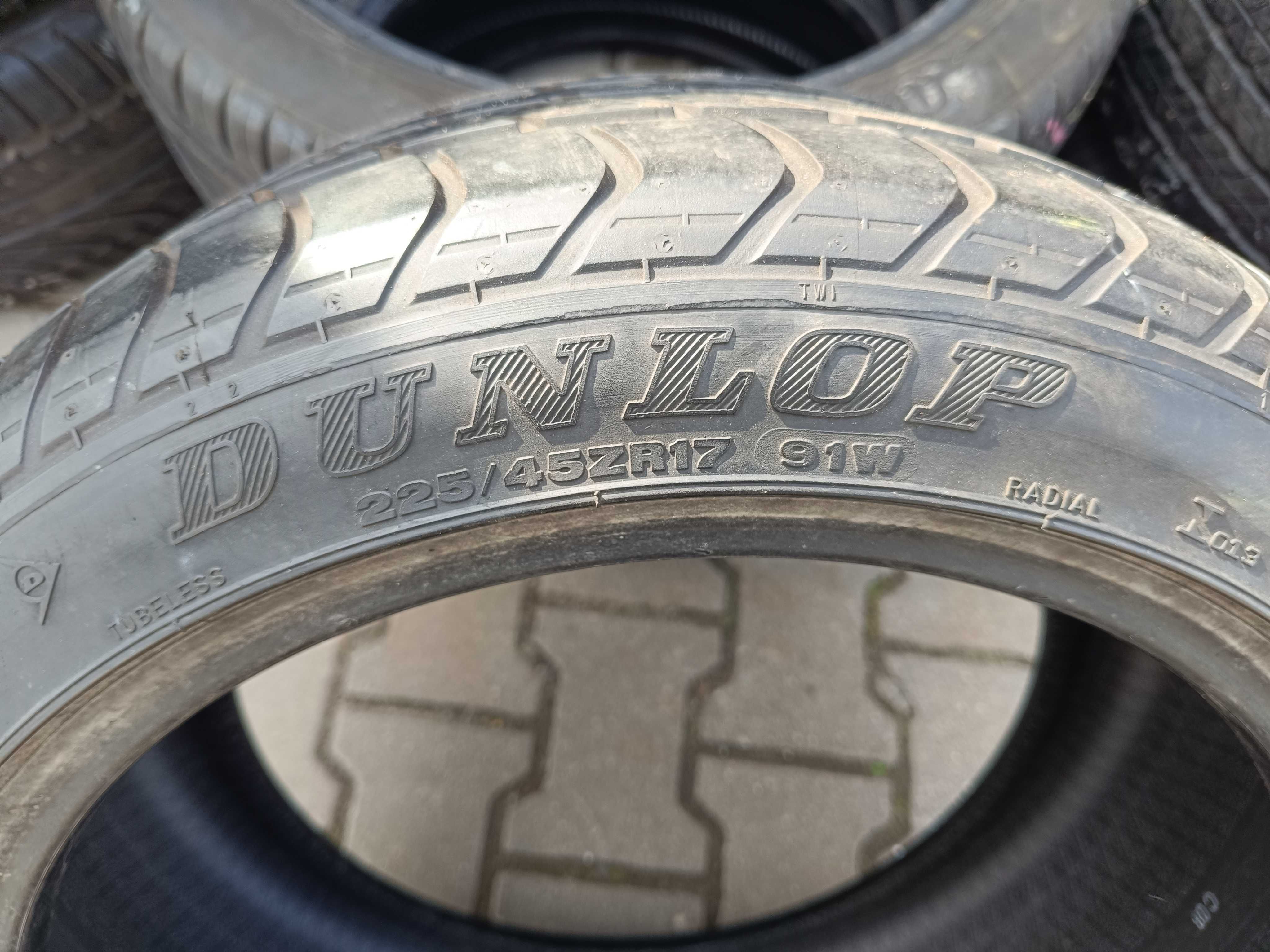 2x 225/45R17 91W Dunlop SP Sport 2000E Lato Używane FV Siedlce