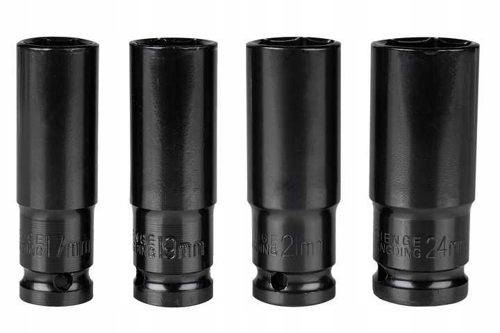 Mocny KLUCZ UDAROWY akumulatorowy bezszczotkowy klucz do kół + NASADKI