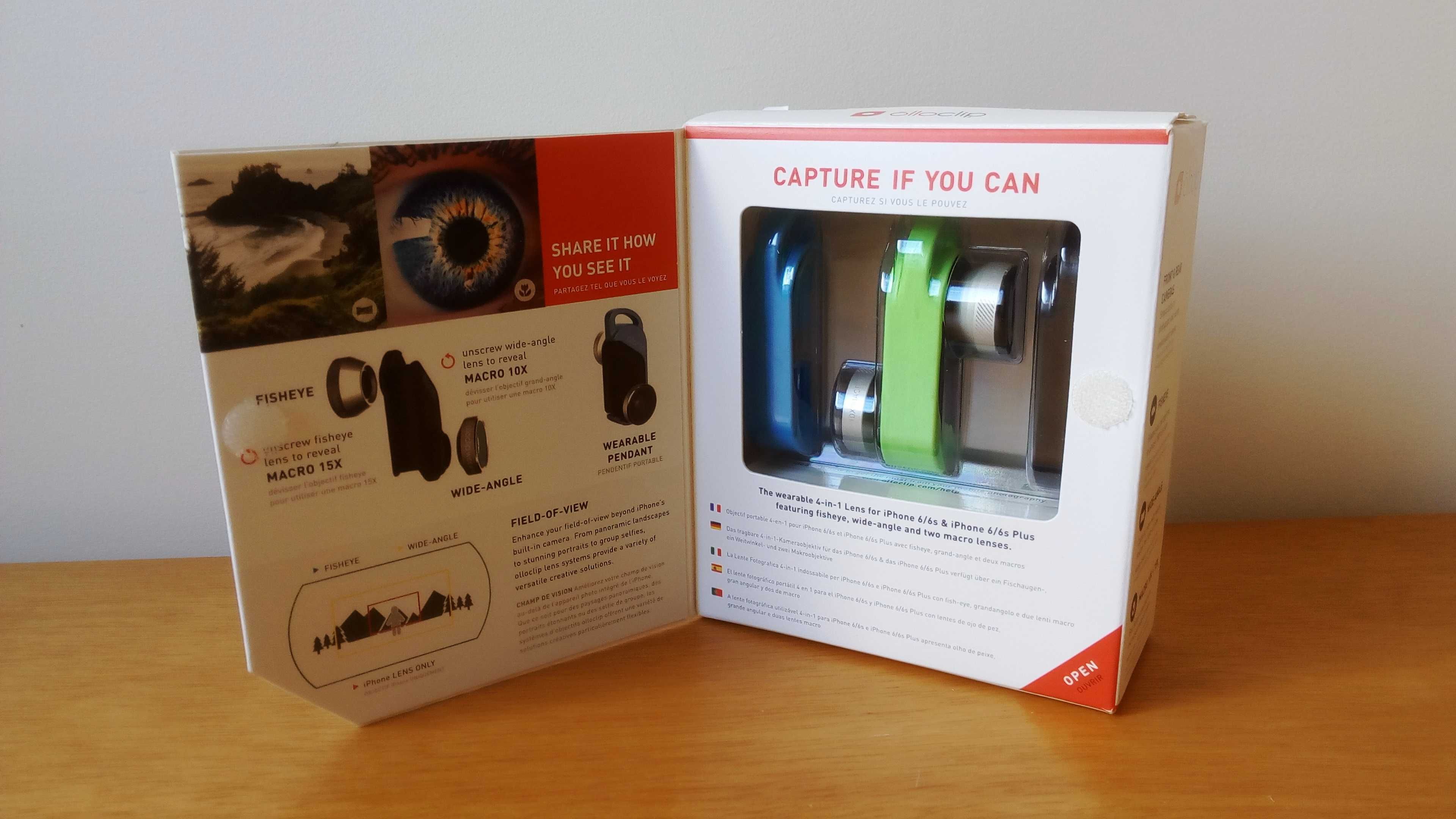 Kit Lentes 4-1 Olloclip para iPhone 6, 6S e 6Plus.