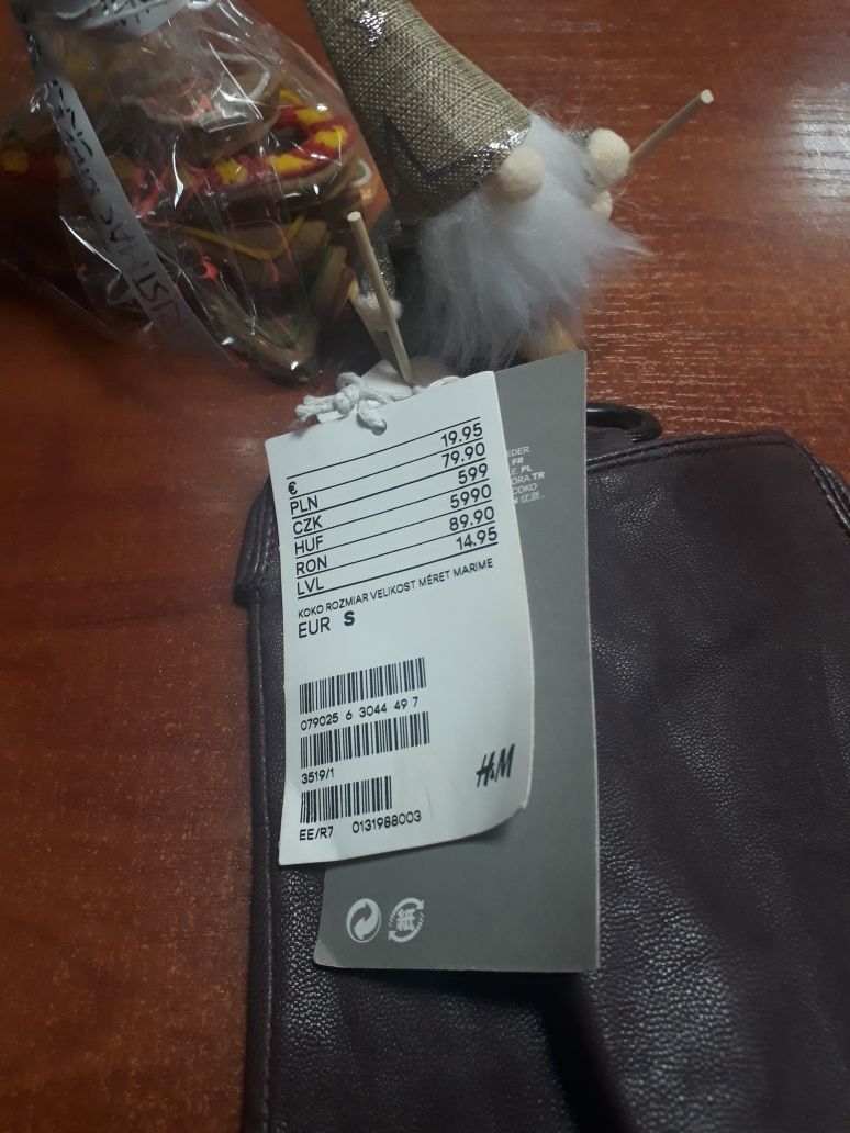 Rękawiczki skóra h&m