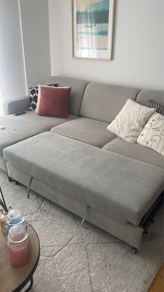 Sofá c/ Chaise Longue (e extensível para sofá cama)