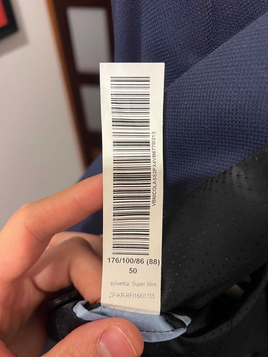 Garnitur Vistula granatowy wełniany Super Slim | marynarka + spodnie