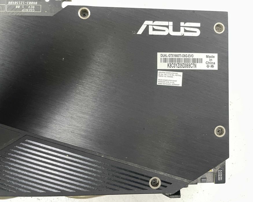 Видеокарта Asus GeForce GTX 1660 Ti Dual EVO 6GB GDDR6