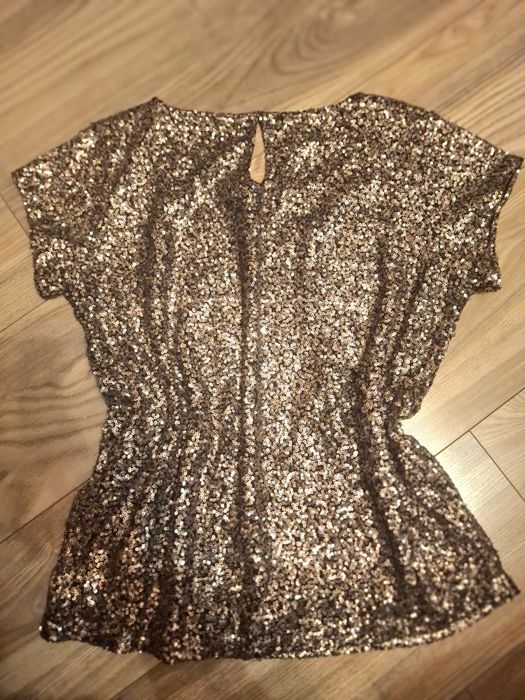 Bluzka damska imprezowa cekiny 40 L