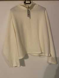 Sweter kremowy (ecru) Zara, rozmiar XL