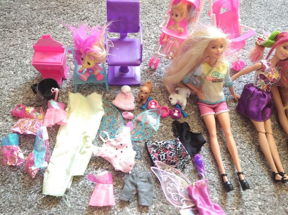 Lalki + akcesoria, gratis salon fryzjerski