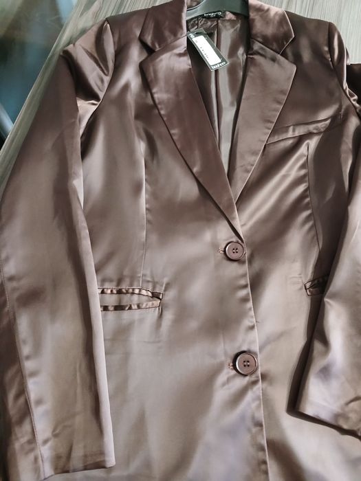Сукня піджак, шоколана атлас