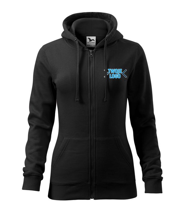 Bluza z własnym nadrukiem / logo Malfini Trendy Zipper damska