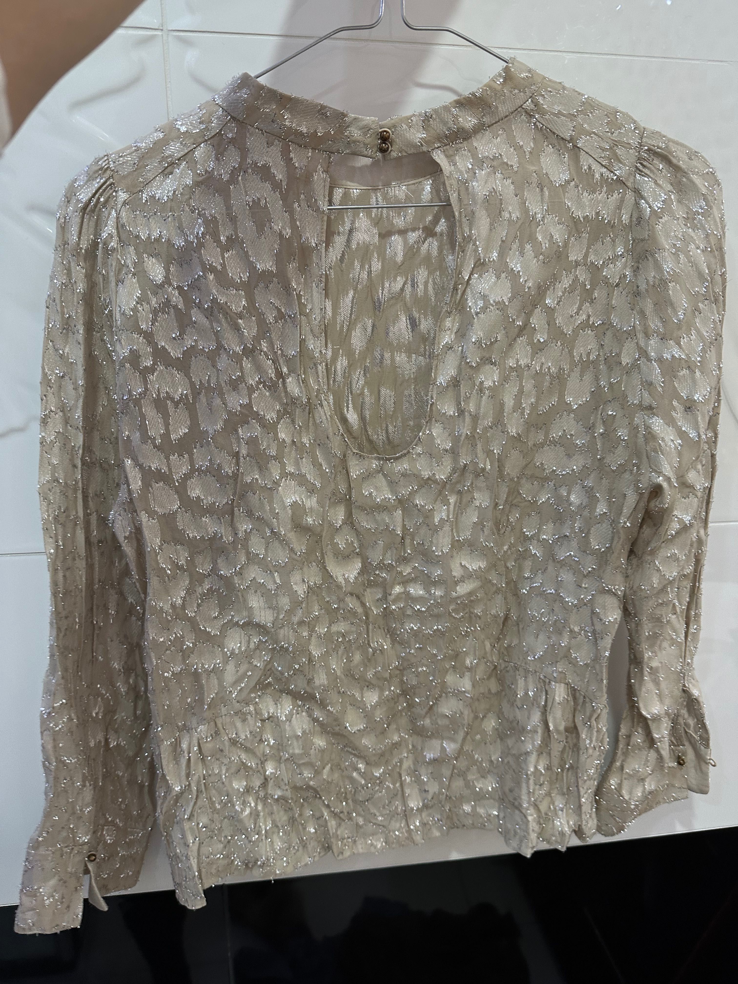 bluzka jedwabna silk inwear s 36 sylwester