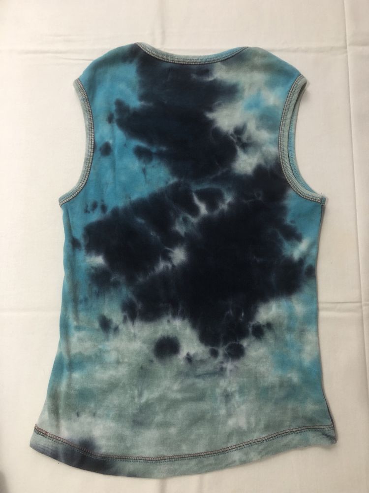 top azul estilo tie dye (s)