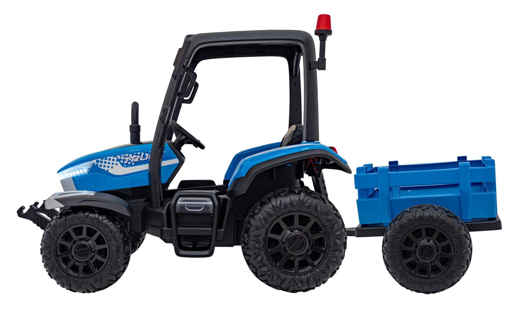 2x200W 24V Traktor na akumulator BLAST Z Przyczepką Niebieski