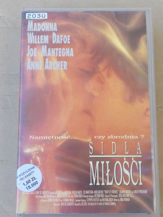 Kaseta VHS "Sidła Miłości" – Madonna, Willem Dafoe – thriller