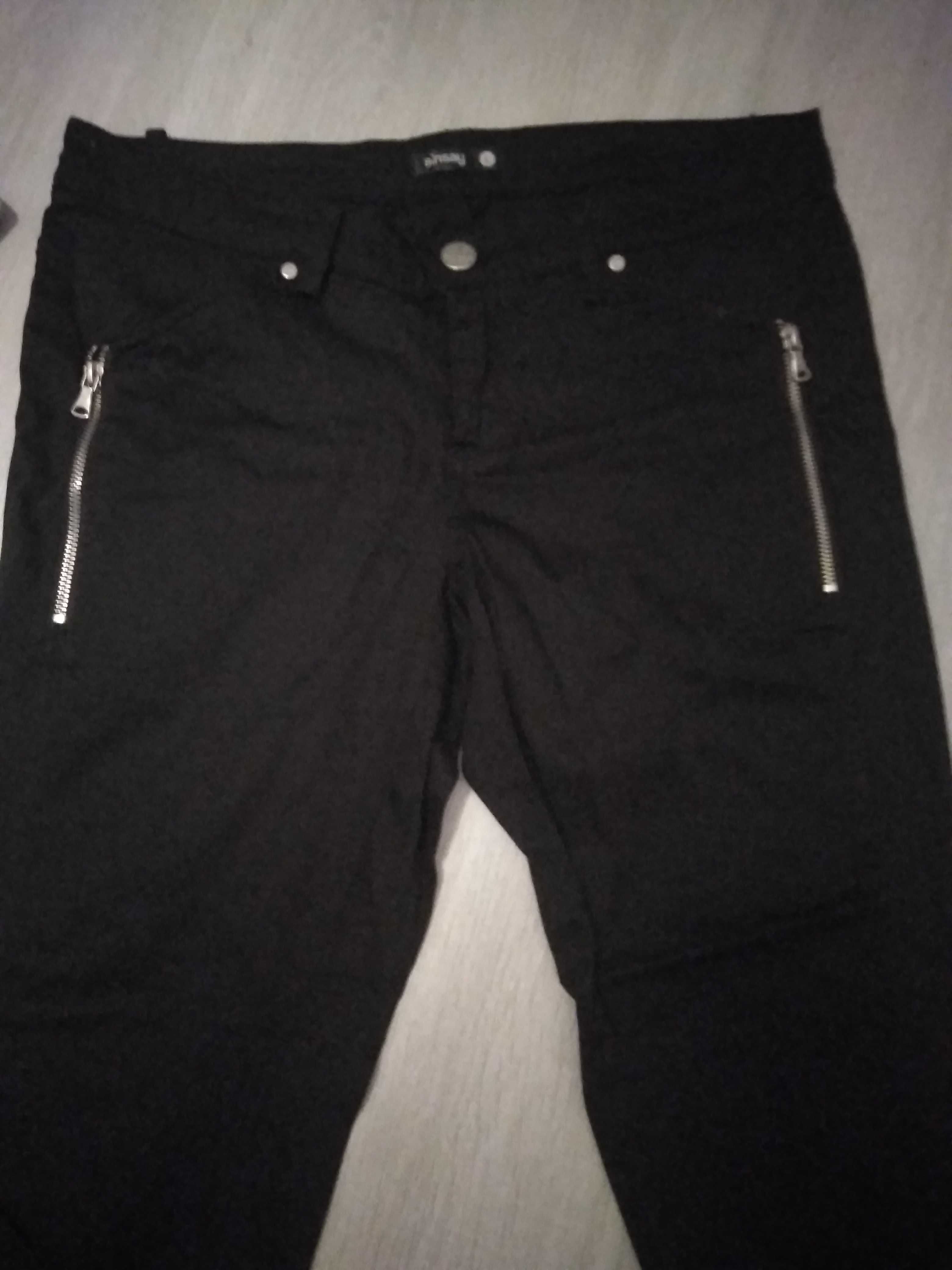 Nowe czarne eleganckie spodnie Sinsay L