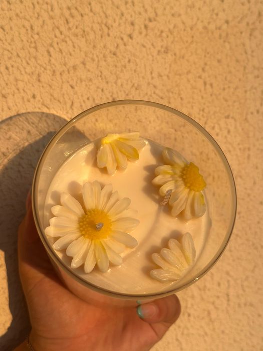 Vela artesanal de cera de soja
