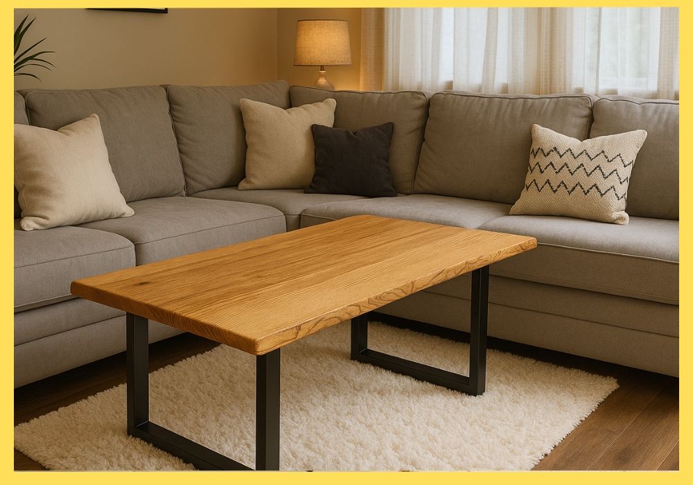 Журнальний столик з натурального дерева