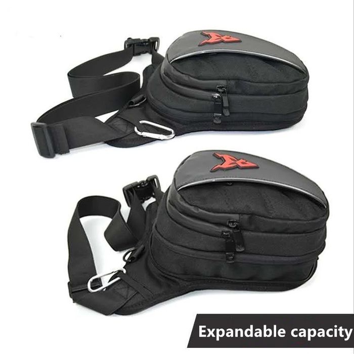 Bolsas de perna à prova de água expansível moto cafe racer