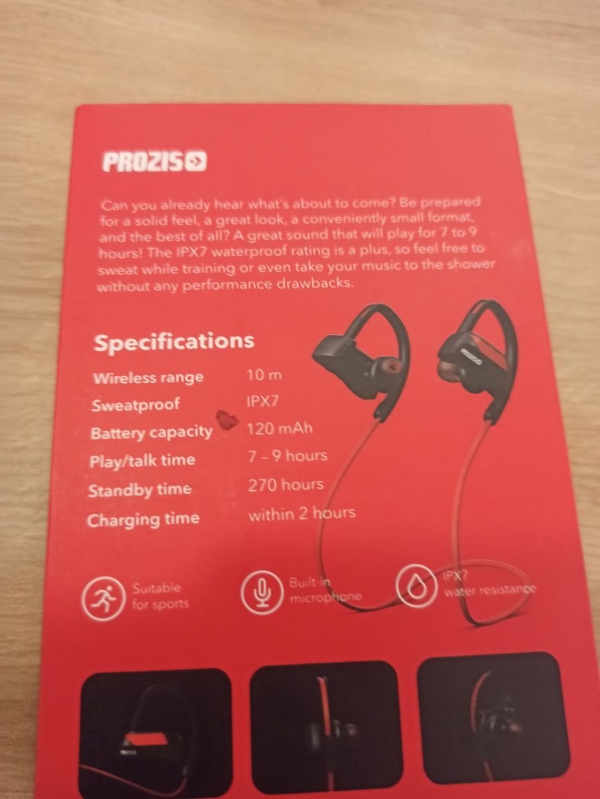 Słuchawki bezprzewodowe douszne sportowe Prozis Active Beats