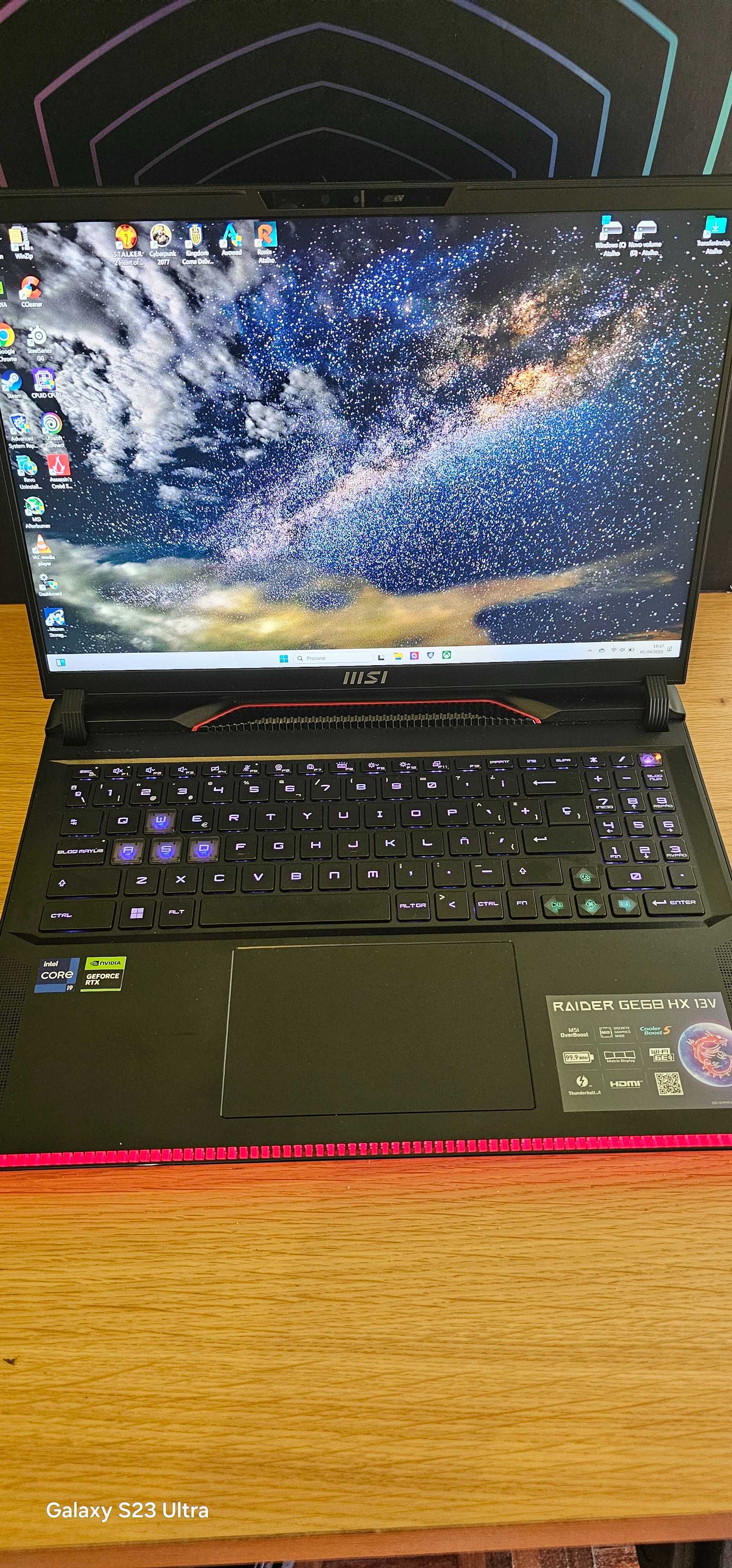 MSI Raider GE68 HX 13V Intel Core i9-13950HX/32GB/2TB SSD/RTX 4060/16"