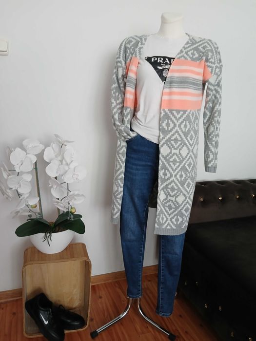 Nowy kardigan narzutka S M L piękne kolory mega model