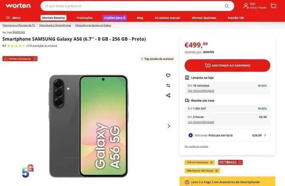 samsung galaxy A56 5G 8GB/256GB