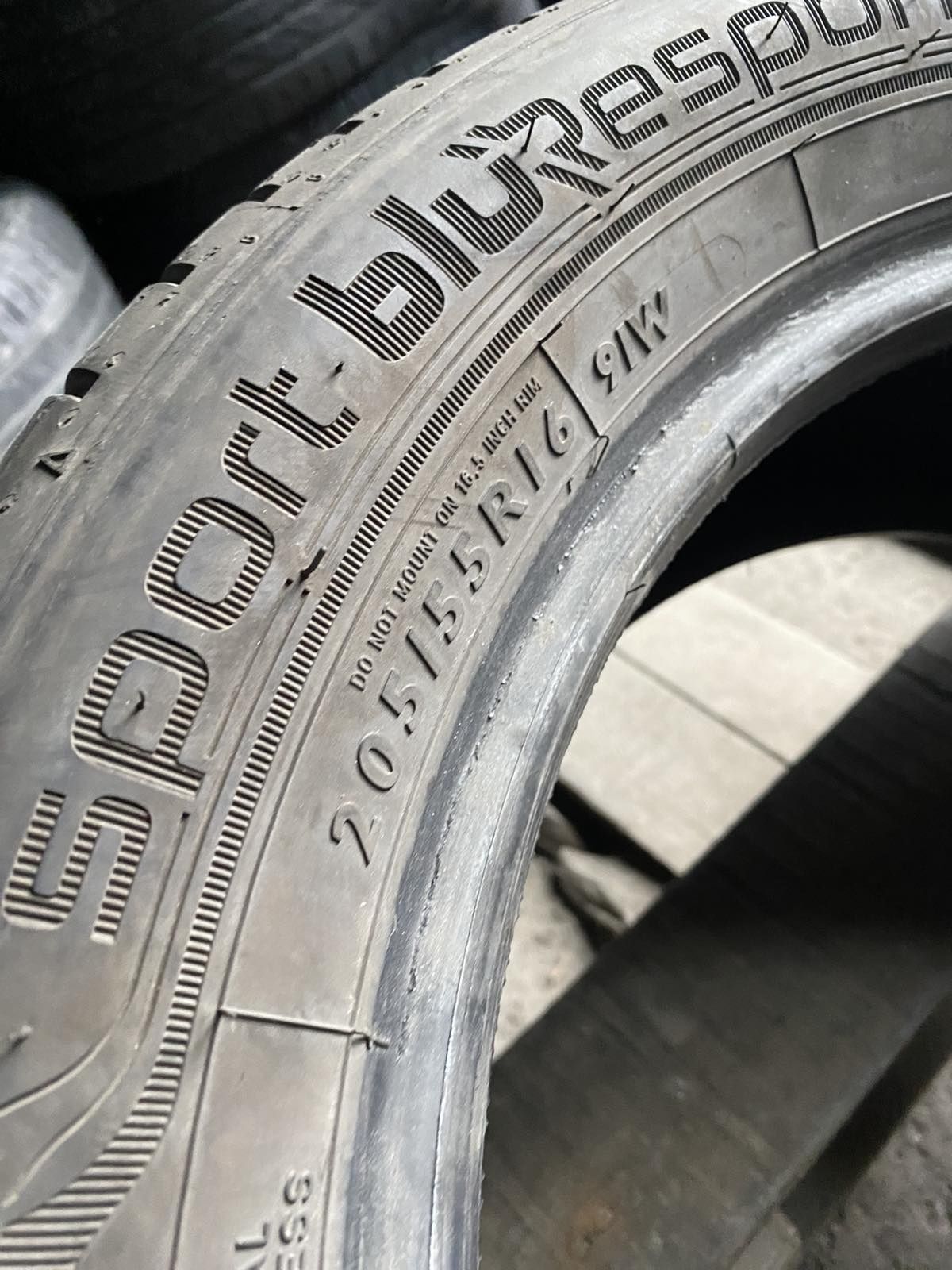 205.55.16 Dunlop 1шт лето БУ склад шины резина из Европы 55 R16 Харько