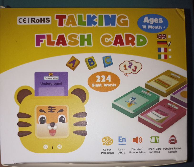 Обучающая игрушка для чтения карточек по изучению немецкой лексики