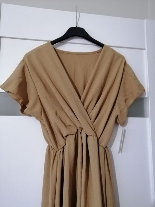 Nowa Sukienka karmelowa asymetryczna s m L new collection