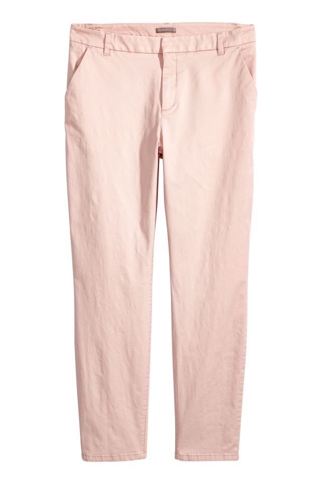 H&M + spodnie Chinos  46 3xl-4xl pudrowy róż bawełna jak nowe