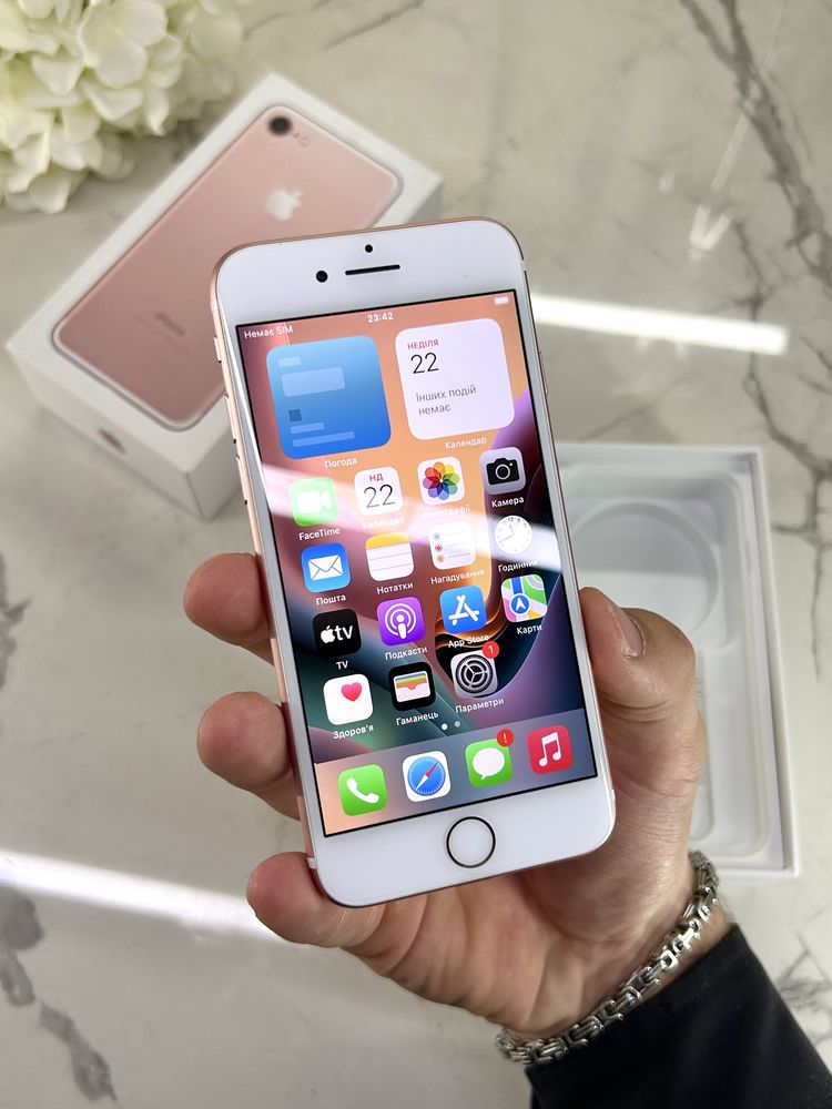Стан Нового! iPhone 7 Rose Gold (Магазин Гарантія) Neverlock 86%АКБ