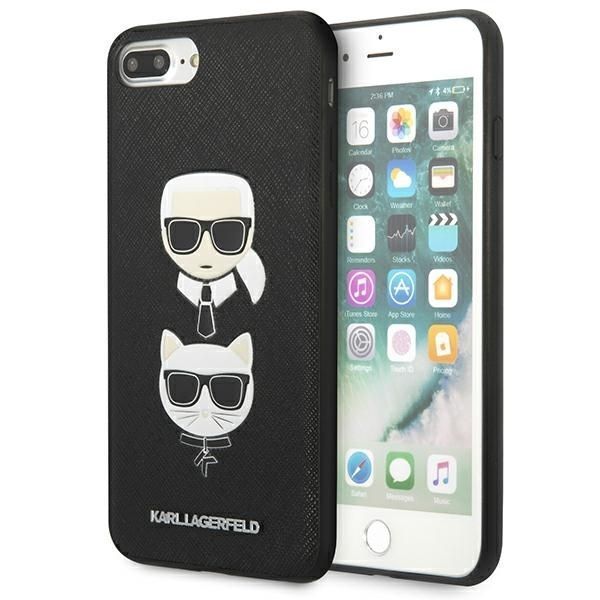 Pokrowiec na iPhone 7 Plus / 8 Plus Karl Lagerfeld Saffiano Black