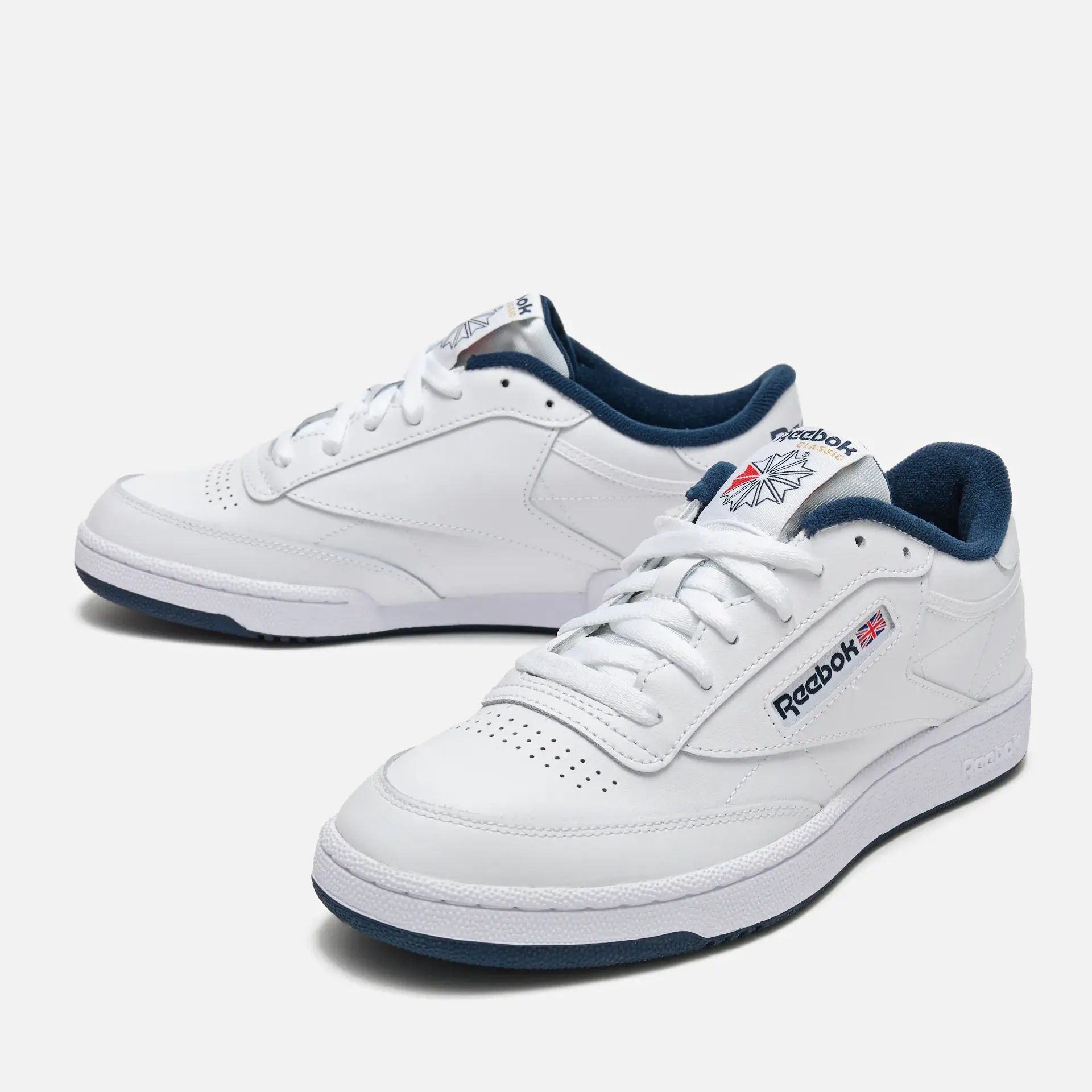 Шкіряні чоловічі кросівки Reebok Club C 85 white 47-48(31.5)