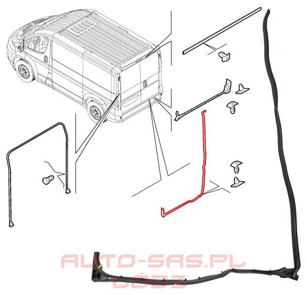 USZCZELKA DRZWI TYLNYCH H2 DUCATO JUMPER BOXER 06-