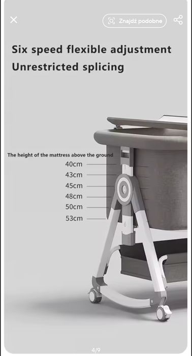 Łóżeczko, dostawka dla dzieci