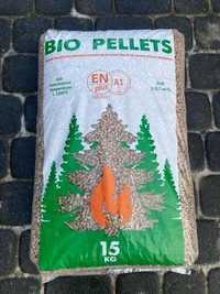 PELLET pelet sosnowy drzewny worki 15kg EN plus A1 dowóz GRATIS