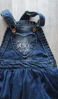 Sukienka ogrodniczka spodniczka Cool Club Smyk r. 86 jeansowa tiul
