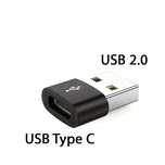 Adapter, przejściówka Type C - USB czarny USB-C