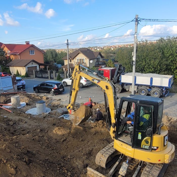 Міні екскаватор самоскид мінік фундамент септик послуги екскаватора