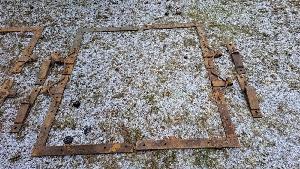 Wielkie zawiasy do dużej brama, stodoły. Komplet