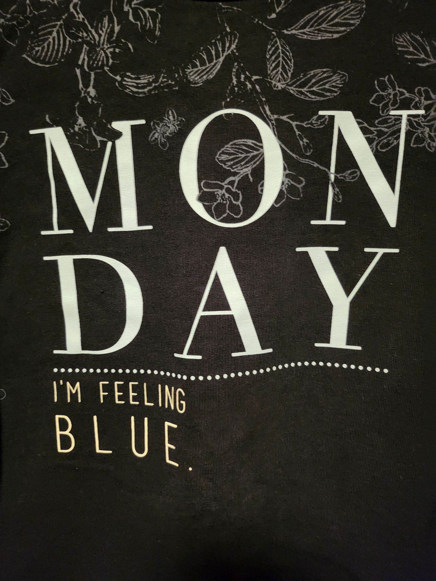 Bluza stradivarius monday i'm feeling blue s bluemonday granatowa