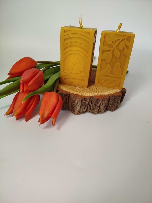 Prostopadłościan z kurczakiem z wosku pszczelego