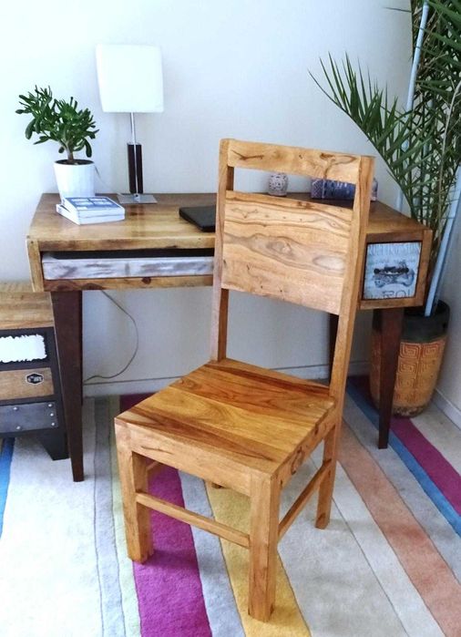 Konsola / biurko kolonialne - drewno egzotyczne mango z AlmiDecor