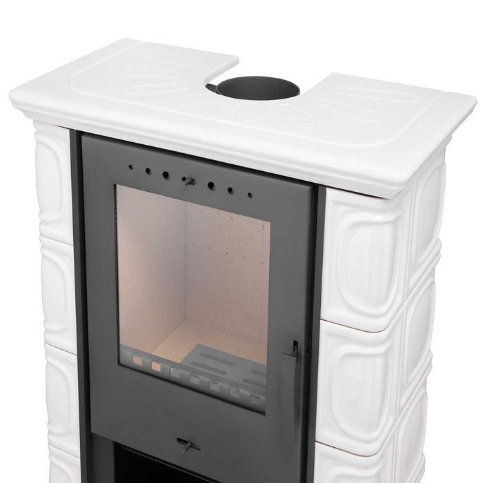 Piec kominek kaflowy koza wolnostojący ELDUR IVORY 11kW