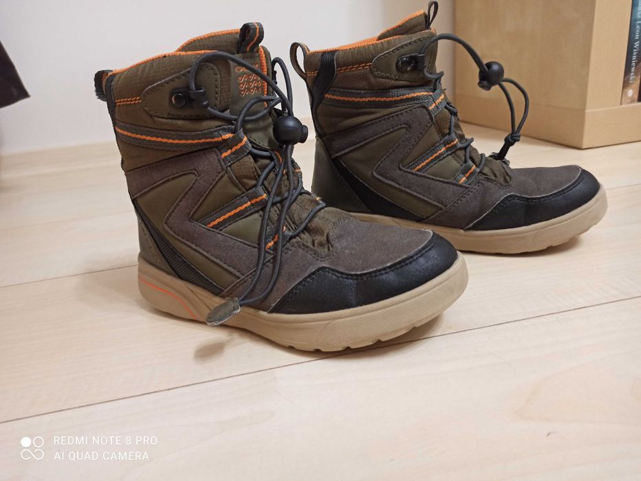 Buty chłopięce zimowe śniegowce GEOX Respira Amphibiox 33 r. 21 cm