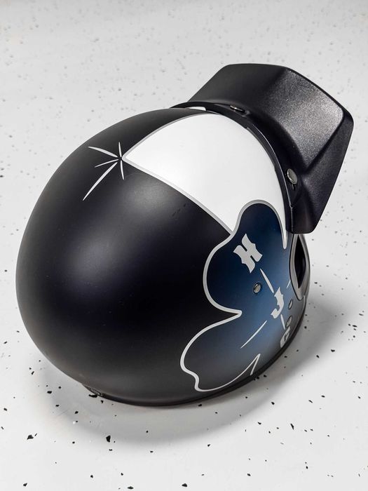 Używany kask motocyklowy HJC V60 Ofera (czarno-niebieski) - rozmiar L