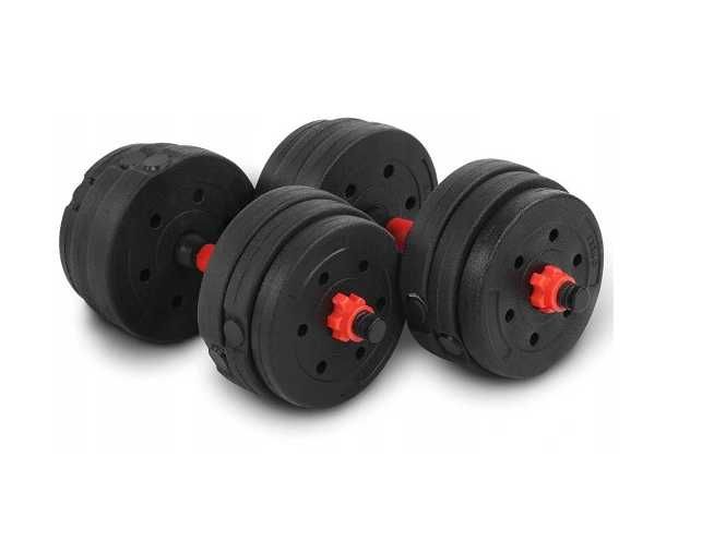 HANTLE REGULOWANE NOWE 2x10kg zestaw sztangielki gryf 20kg siłownia