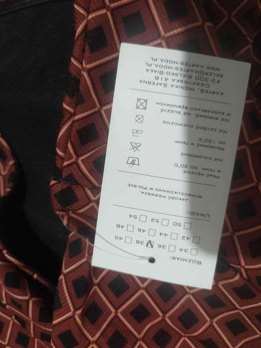 Sukienka brązowa w romby Kartes Maja 348-1