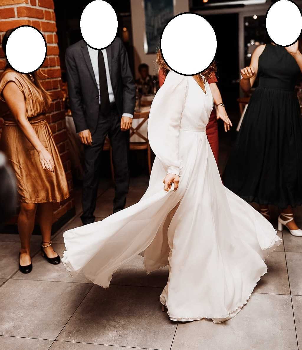 Suknia ślubna "Dama Couture" Megan - 34/36, 155 cm - dla niskiej osoby